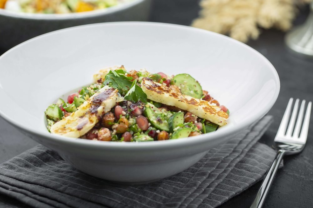 Halloumi salad at Blooming